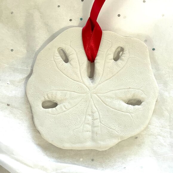Ceramic Sand Dollar Christmas Ornament-New! - Picture 3 of 3